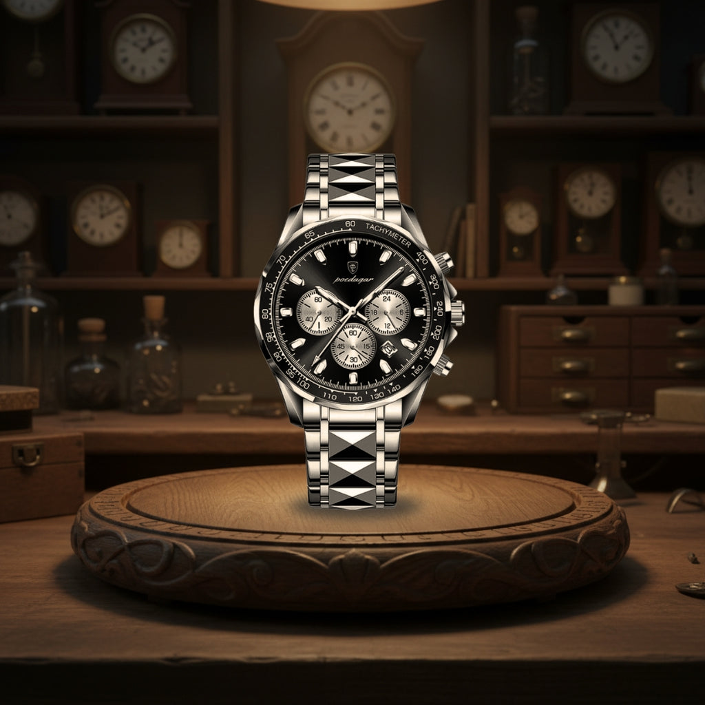 Zane | Sleek Sports Dial Statement Chrono Watch | 44.5mm