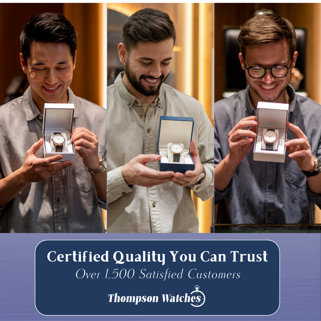 Isaac | Men's Retro Leather Wrist Watch | 45mm