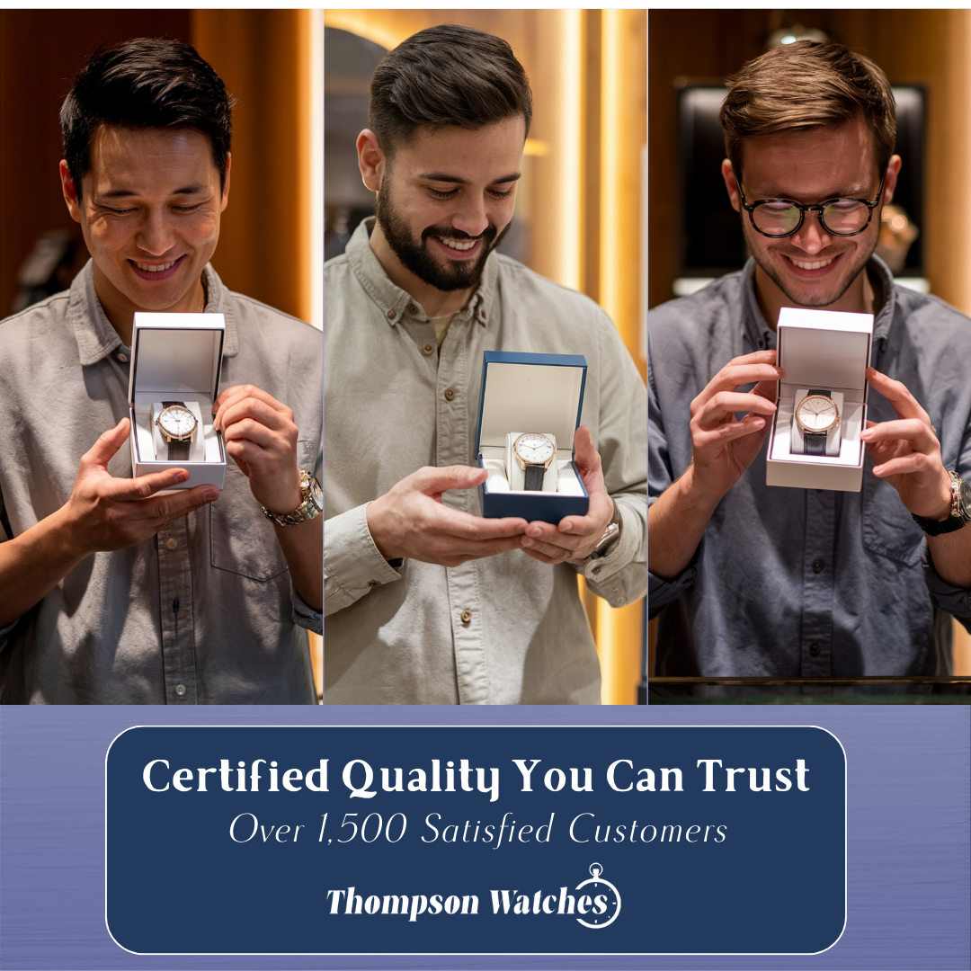 Isaac | Men's Retro Leather Wrist Watch | 45mm