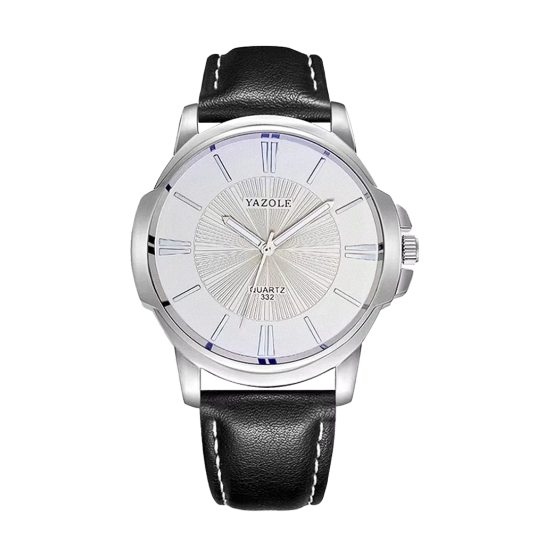 Gavin | Opulent Glass Leather Watch | 45mm