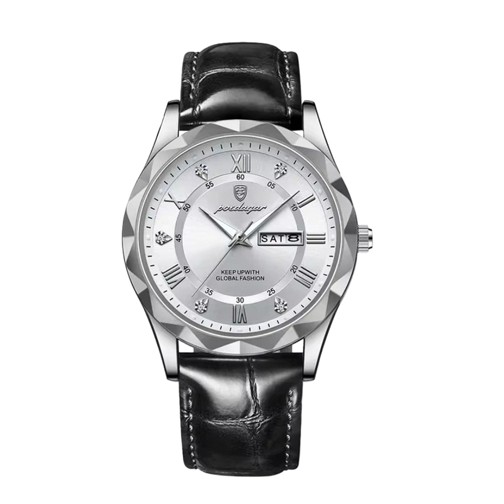 Brody | Elegant Leather Strap Quartz Watch | 40mm