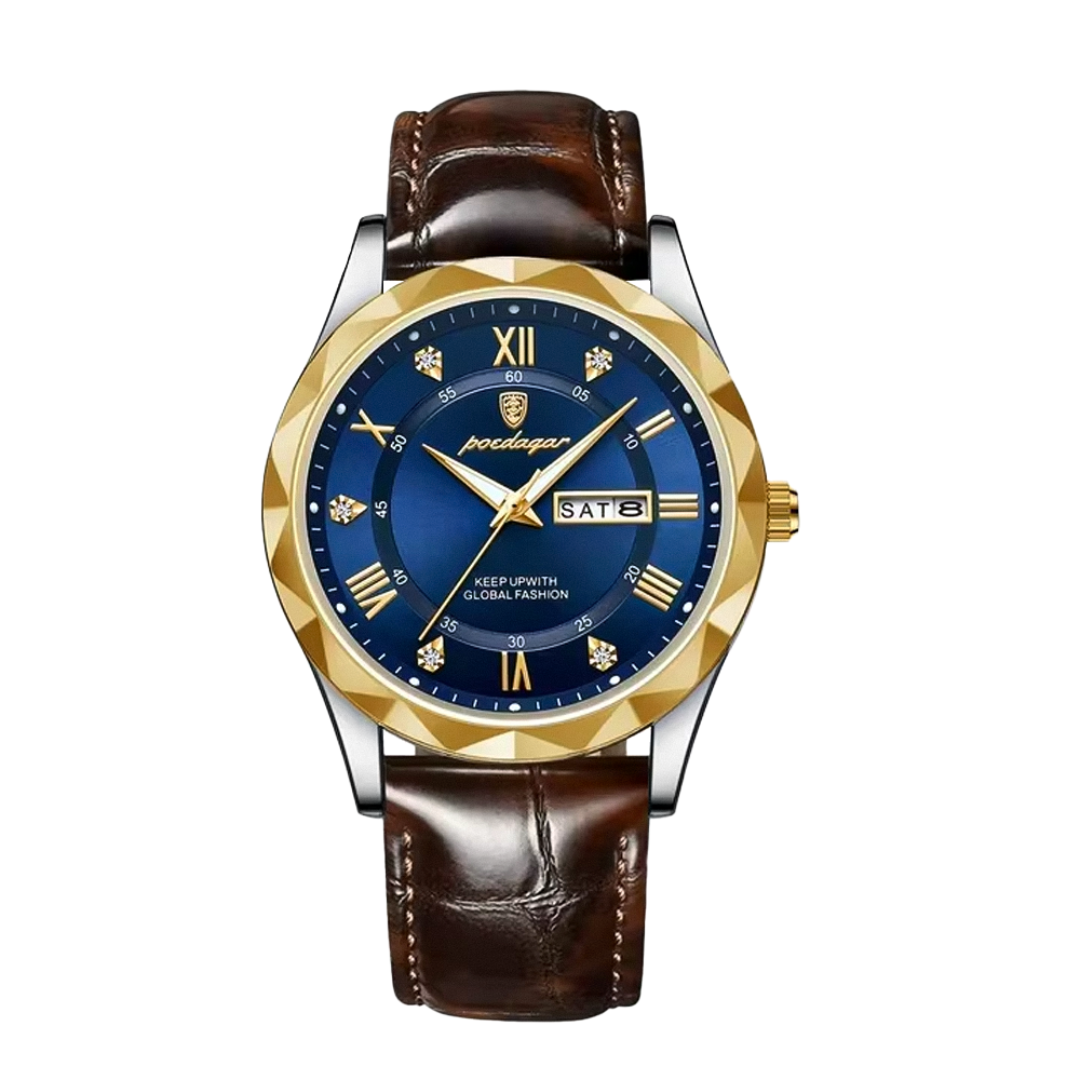 Brody | Elegant Leather Strap Quartz Watch | 40mm