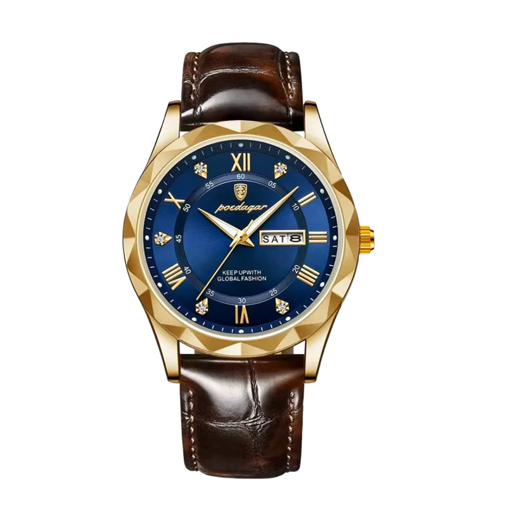 Brody | Elegant Leather Strap Quartz Watch | 40mm