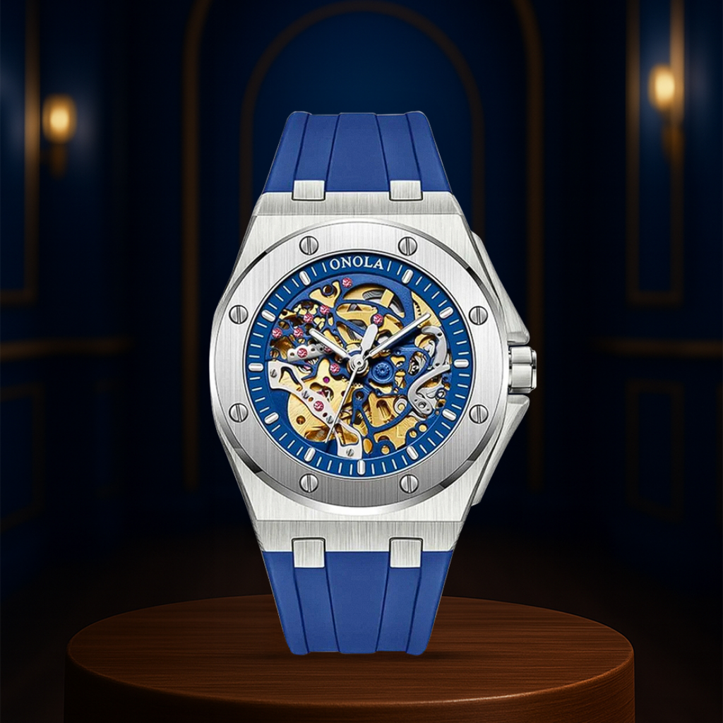 Zayden | Sporty Modern Eye-Catching Skeleton Watch | 52mm