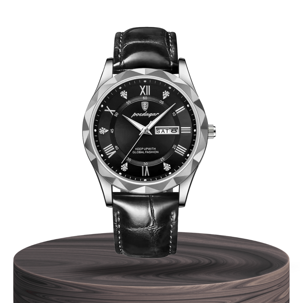 Brody | Elegant Leather Strap Quartz Watch | 40mm