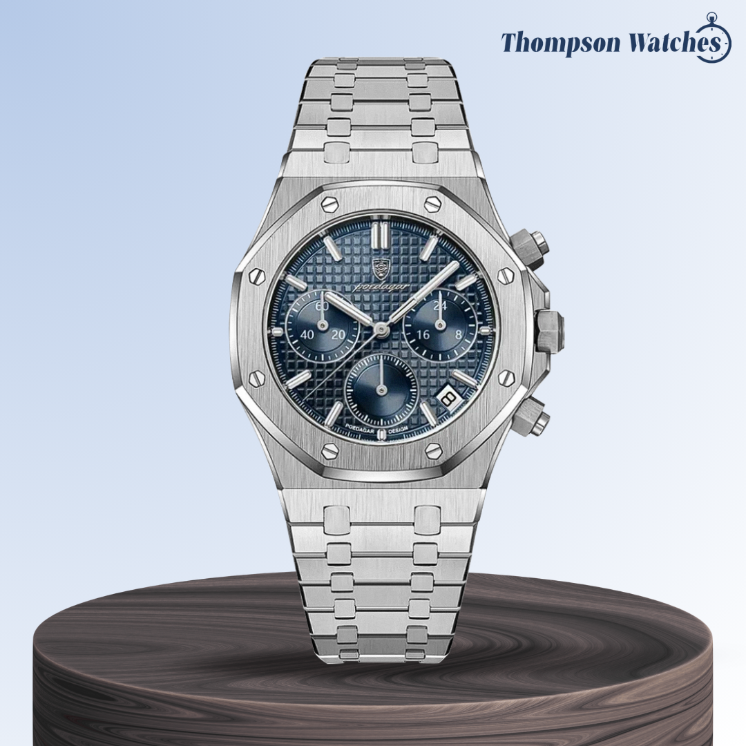 Damian | Iconic Steel Frame Bold Chronograph Design Watch | 42mm