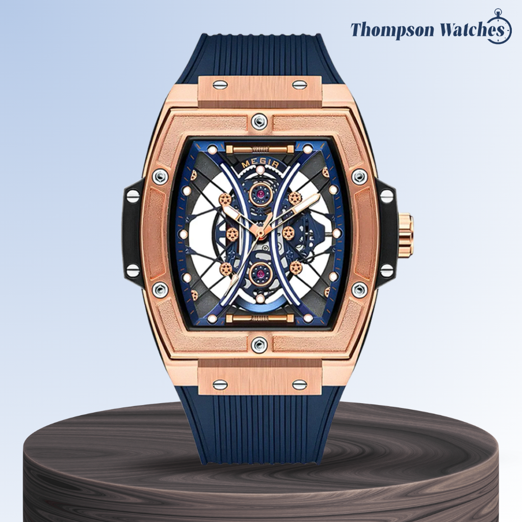 Ryker | Striking Tonneau Case Futuristic Skeleton Build Watch | 42mm