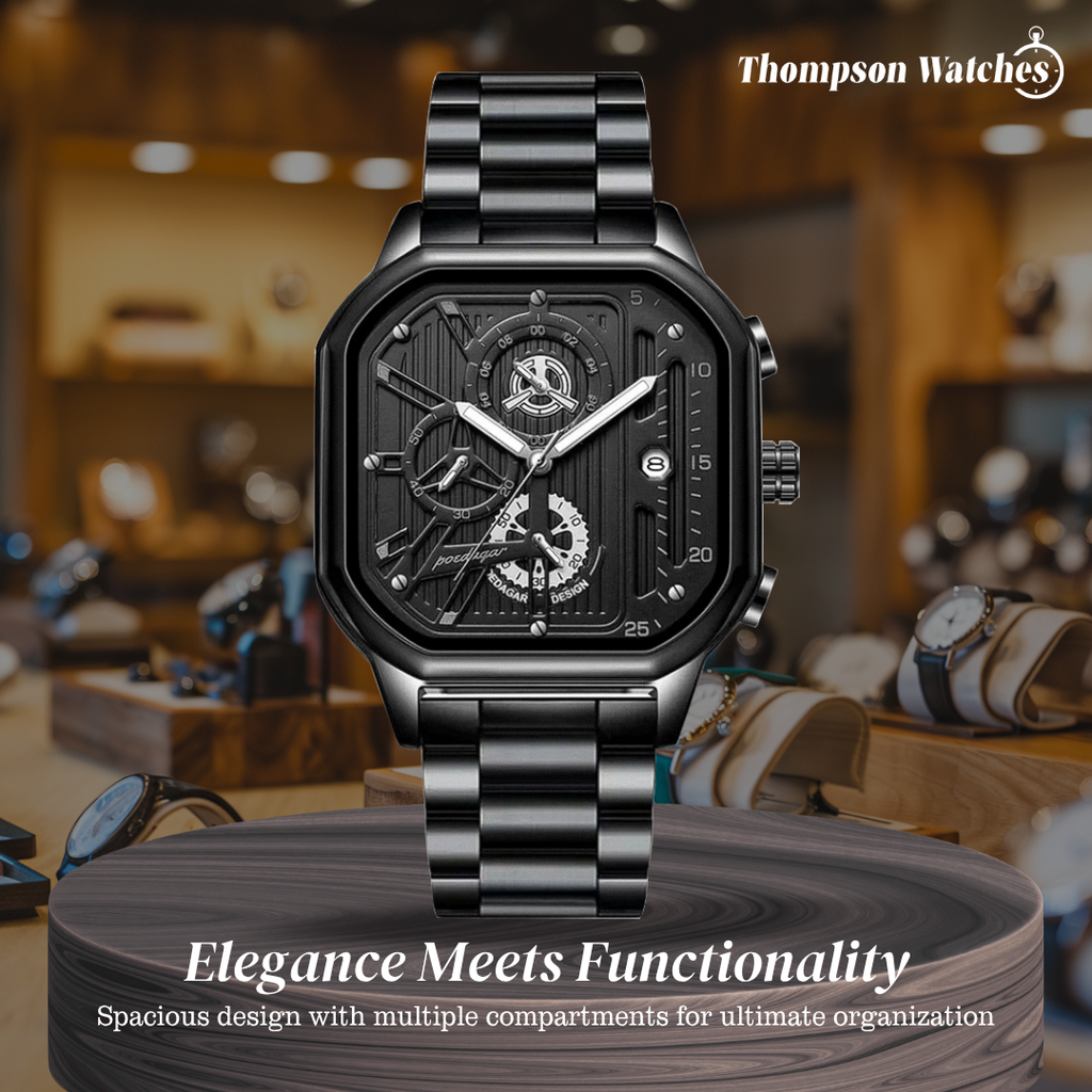 Orion | Industrial-Inspired Bold All-Black Geometric Case Watch | 41mm