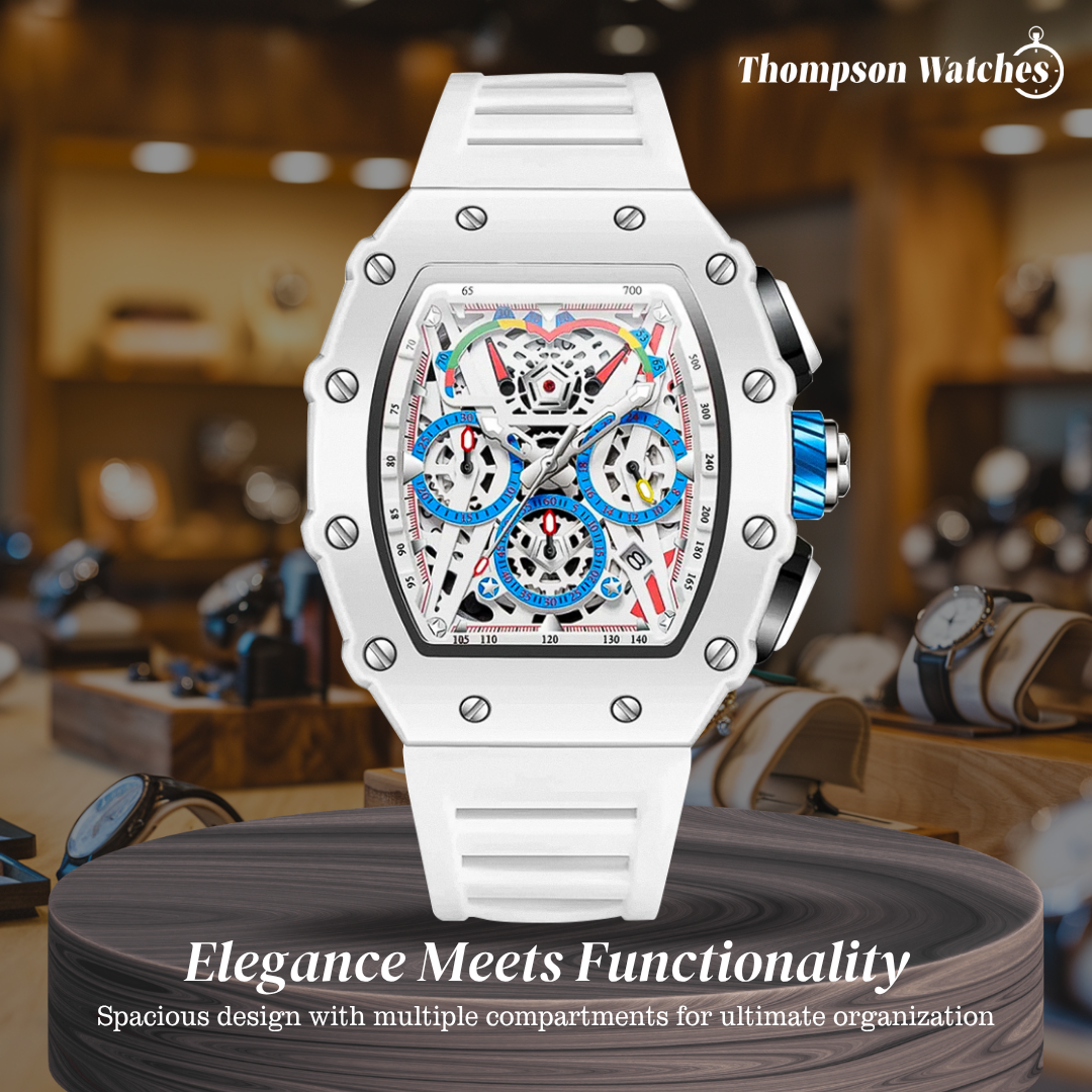 Cairo | Color-Popped Skeleton Dial Futuristic Watch | 41mm