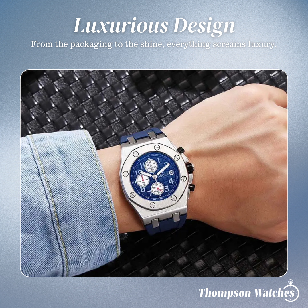 Andrei | Octagonal Bezel Chronograph Watch | 43mm