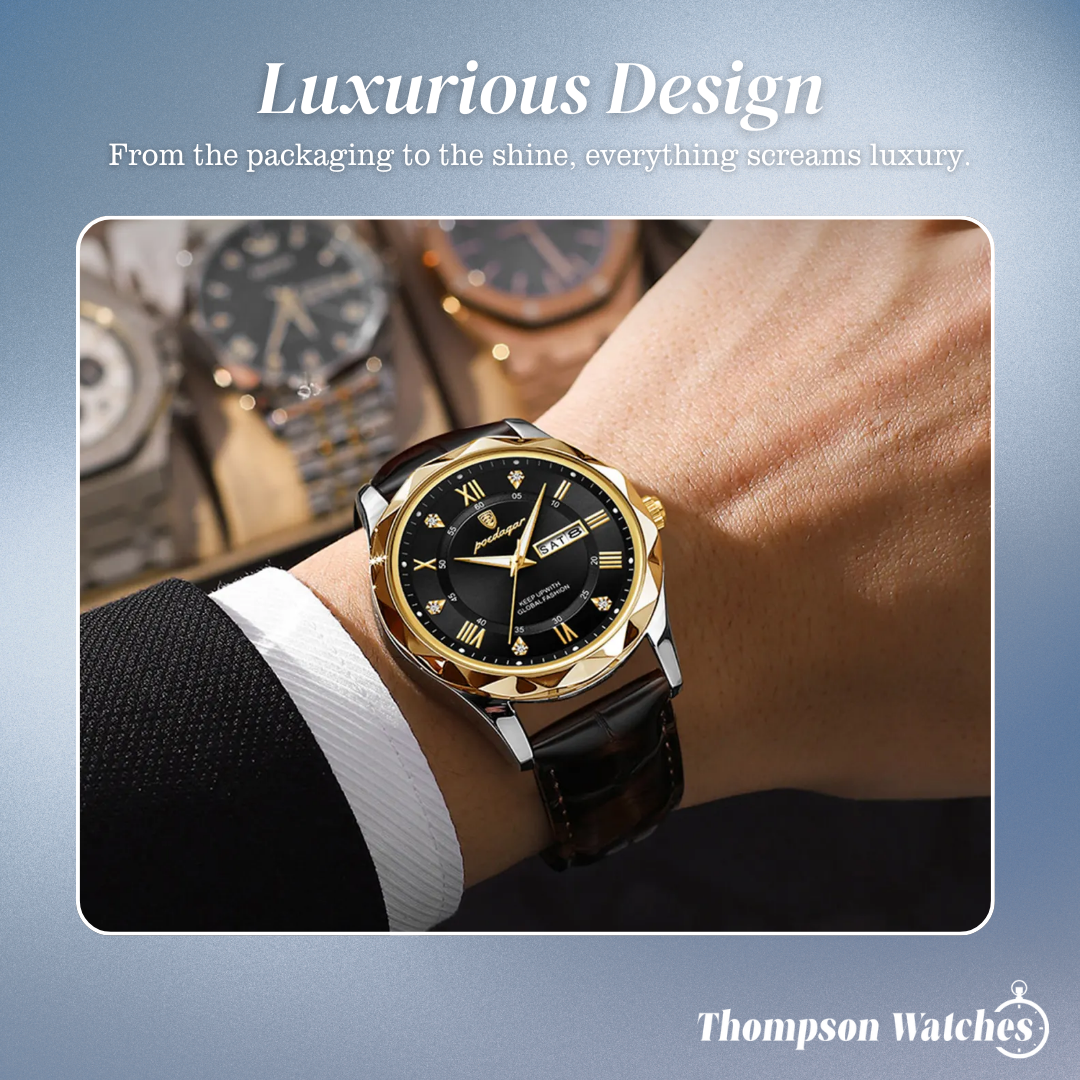 Brody | Elegant Leather Strap Quartz Watch | 40mm