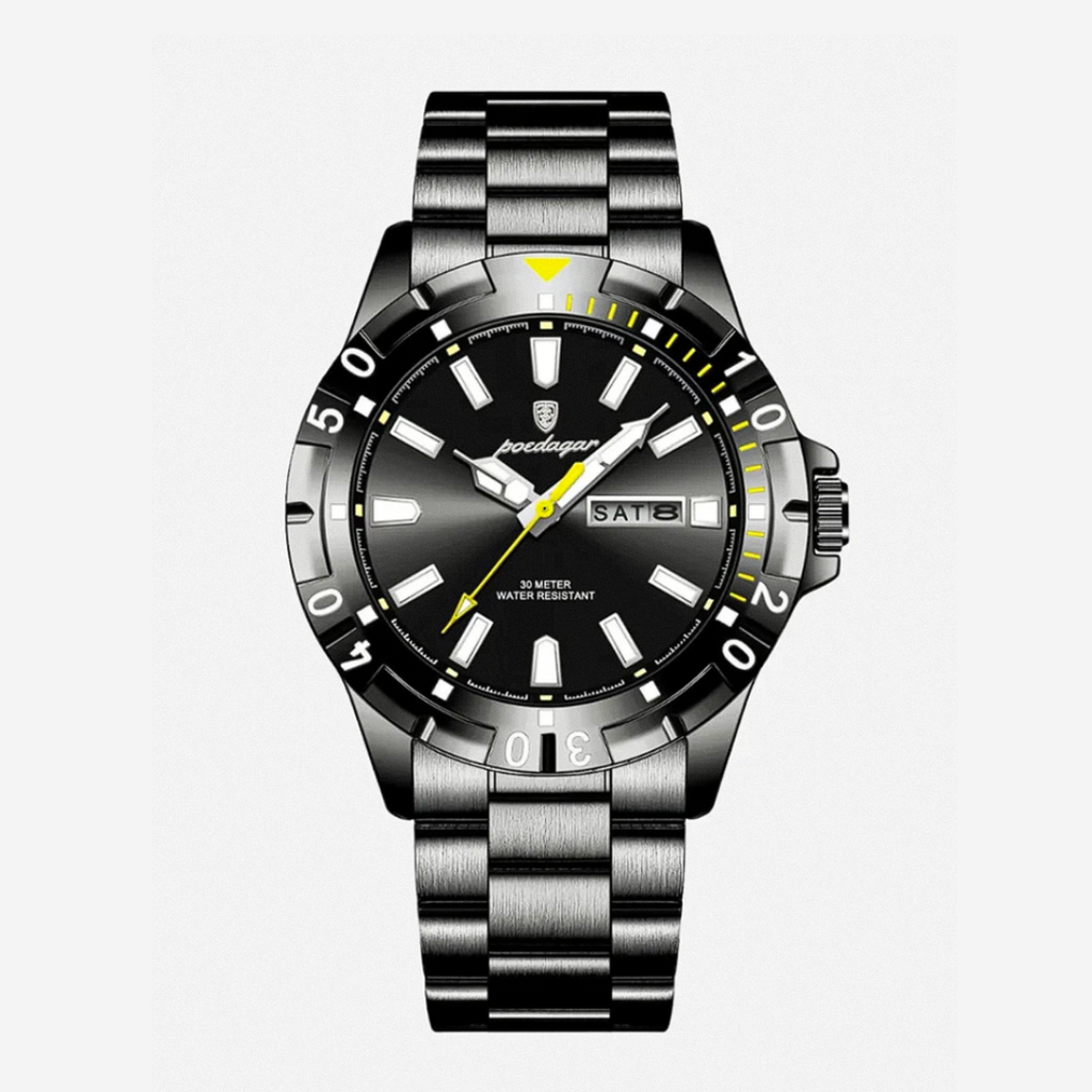 Maverick | Sporty Bezel Stainless Steel Watch | 42mm
