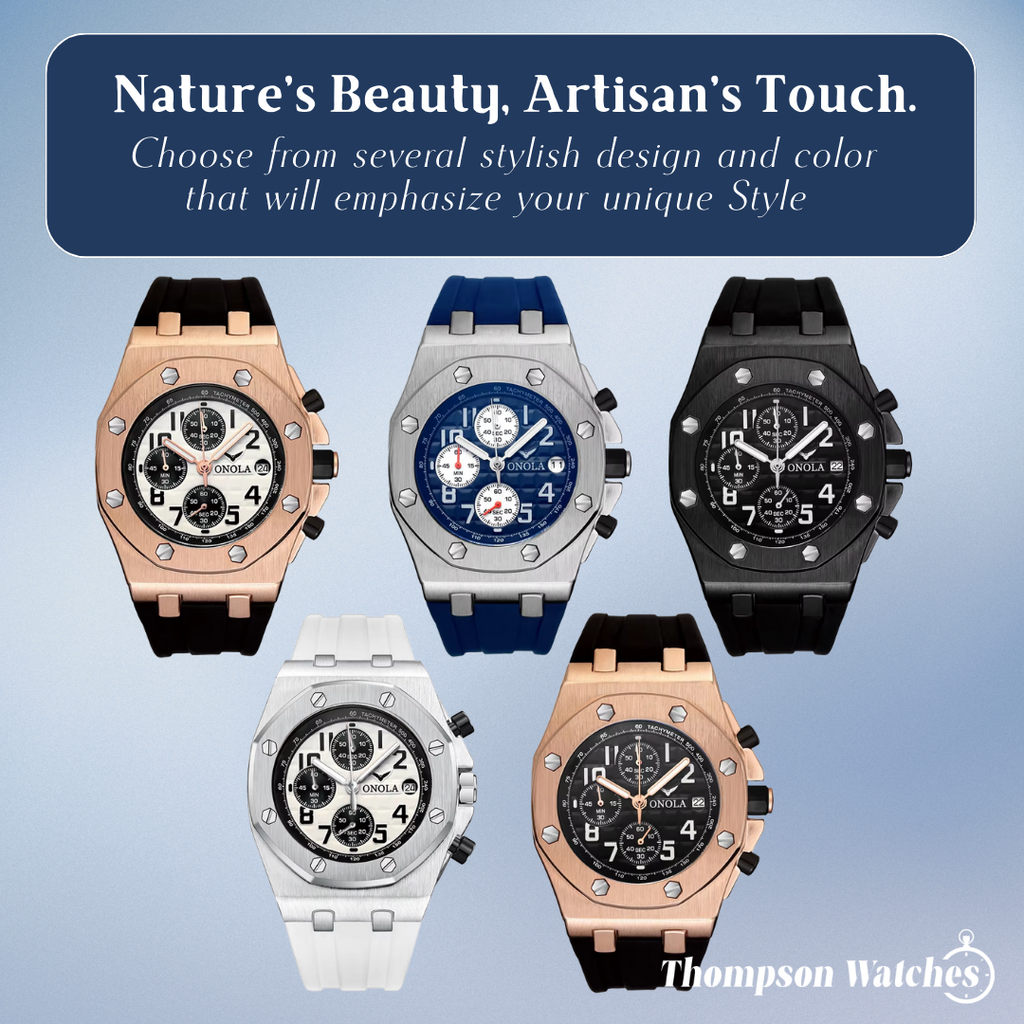 Andrei | Octagonal Bezel Chronograph Watch | 43mm