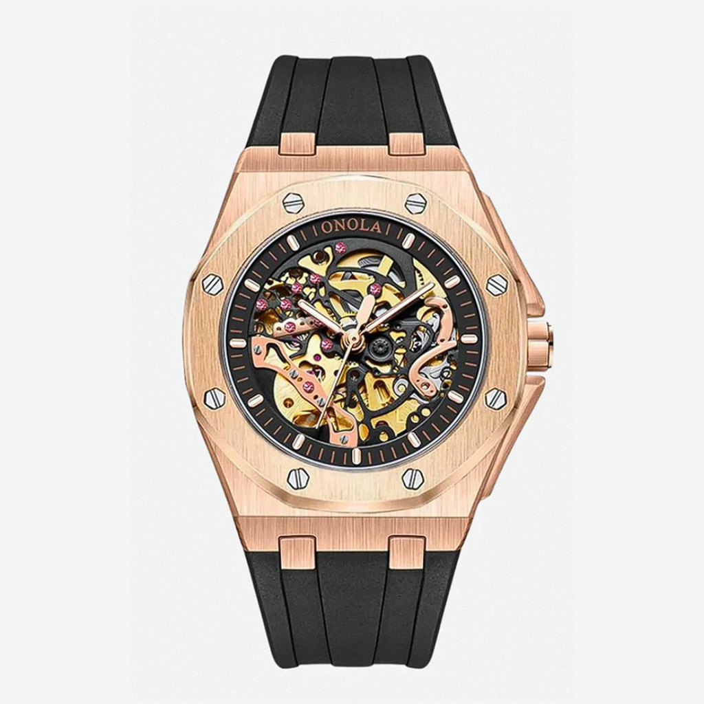 Zayden | Sporty Modern Eye-Catching Skeleton Watch | 52mm