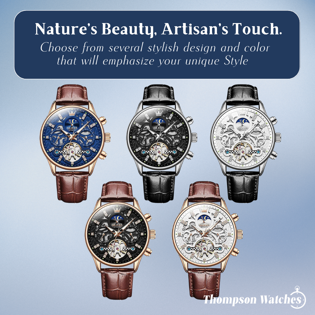 Emmett | Automatic Mechanical Watch with Leather Strap | 40mm