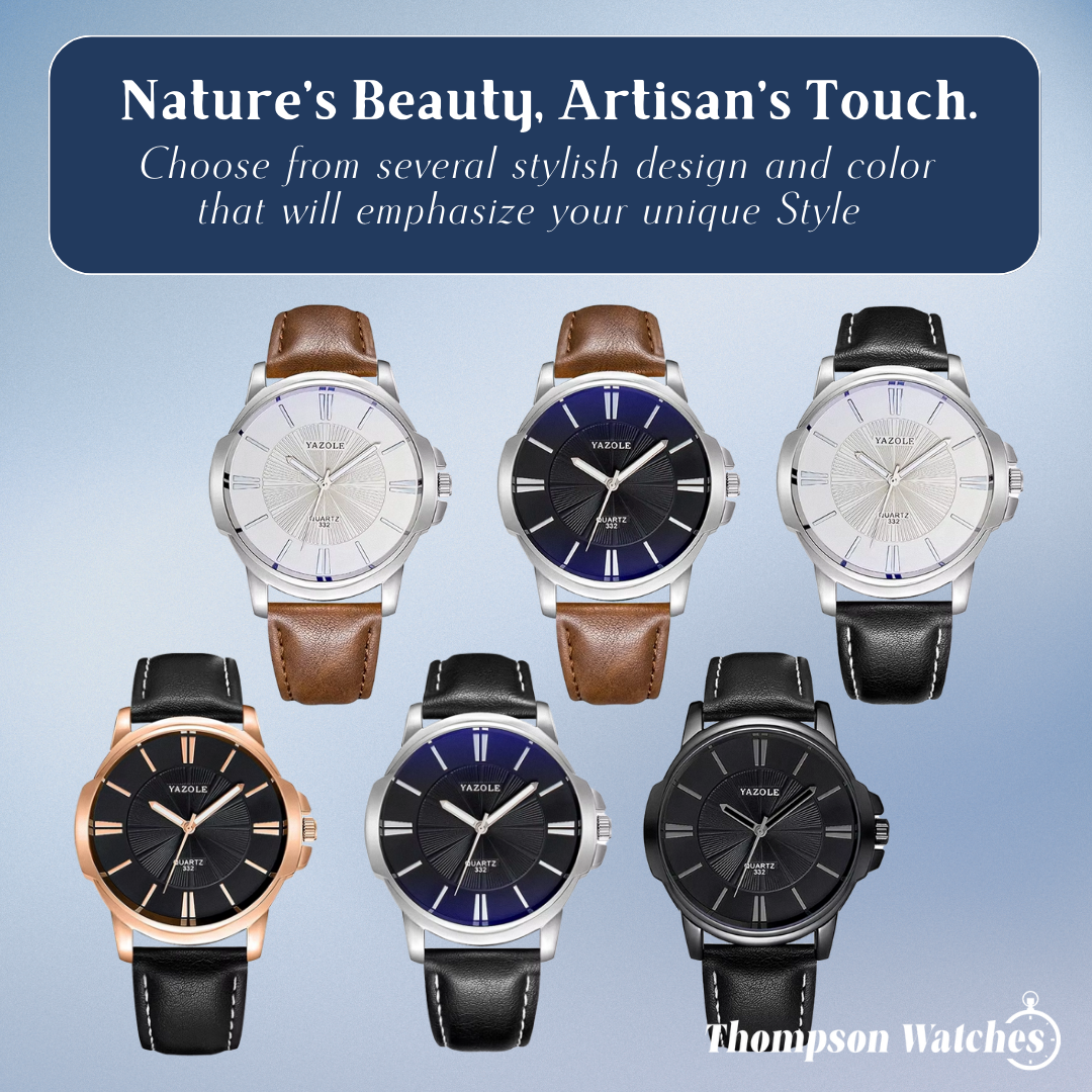 Gavin | Opulent Glass Leather Watch | 45mm