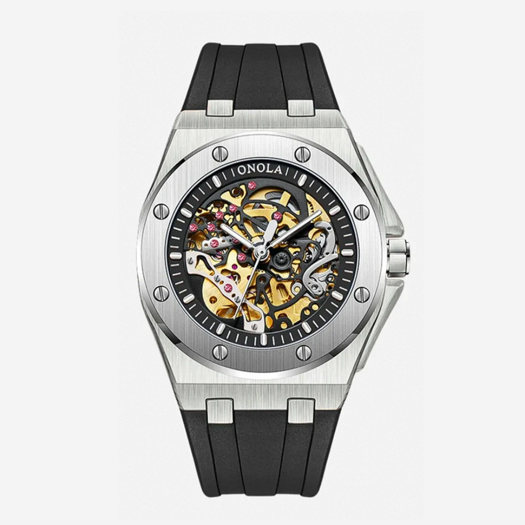 Zayden | Sporty Modern Eye-Catching Skeleton Watch | 52mm