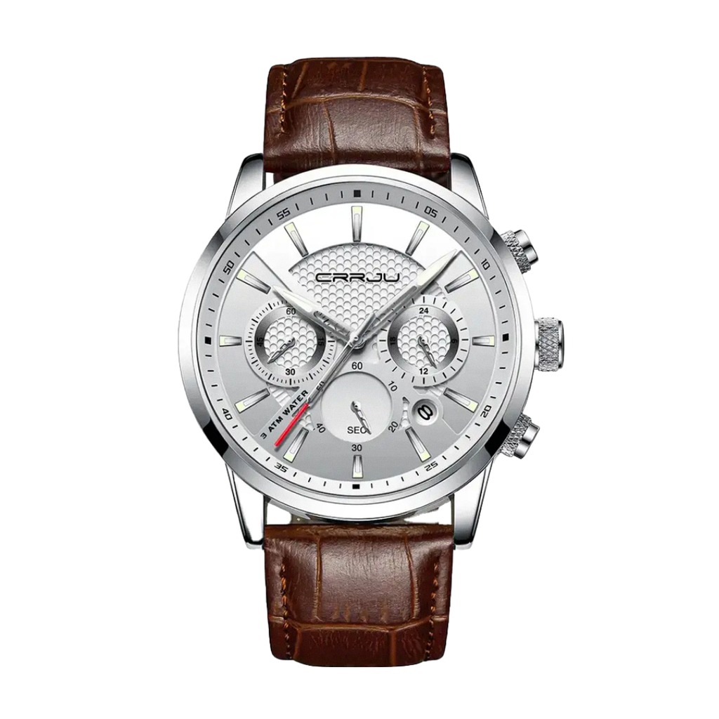 Rowan | Trendy Army-Inspired Leather Timepiece Watch | 42mm