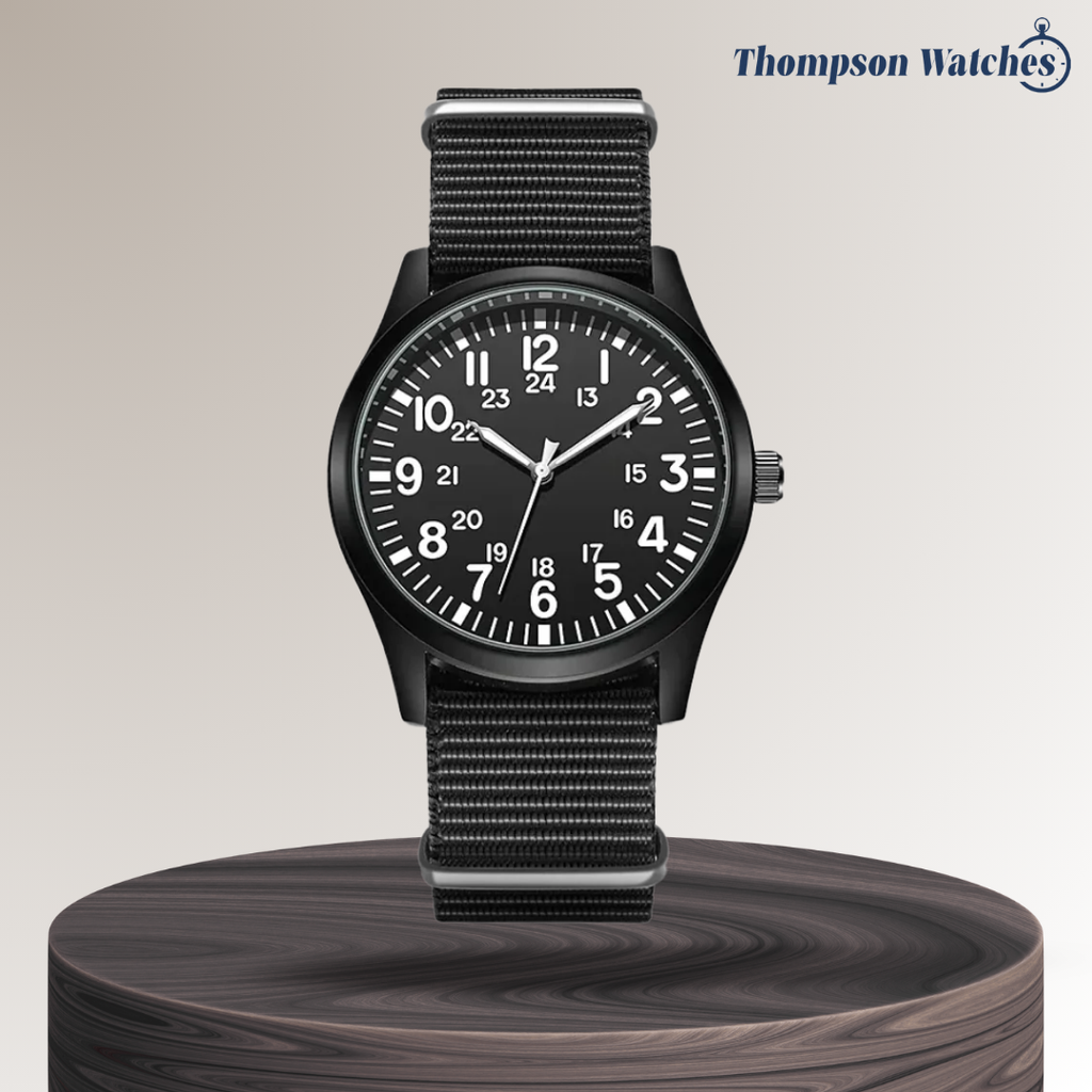 Nicolas | Luminous Field Watch with Tactical Strap | 41mm