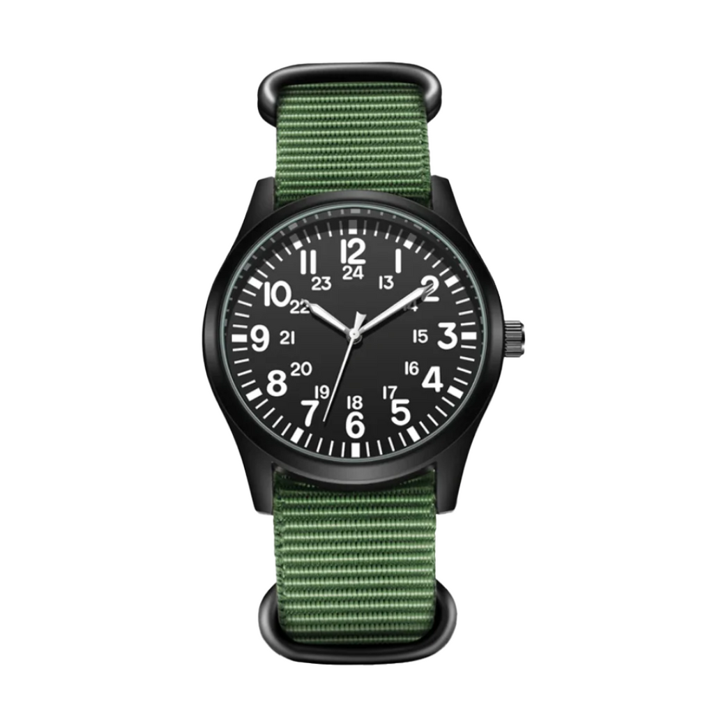 Nicolas | Luminous Field Watch with Tactical Strap | 41mm