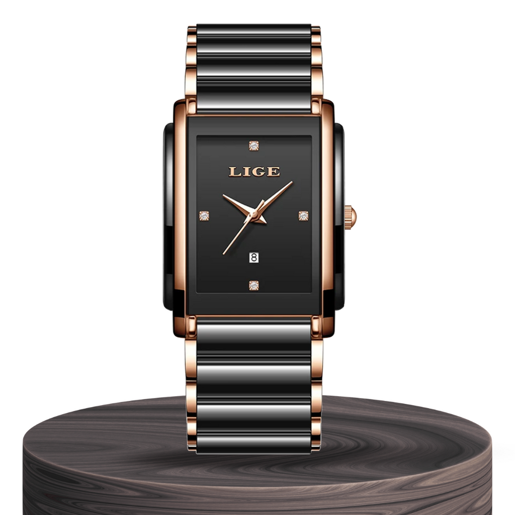 Claudine | Sleek Minimalist Women’s Square Watch| 34 mm