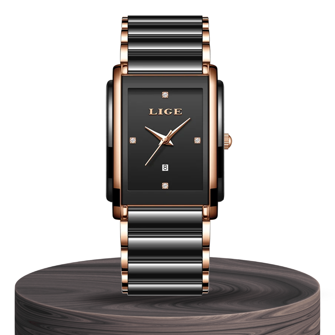Claudine | Sleek Minimalist Women’s Square Watch| 34 mm