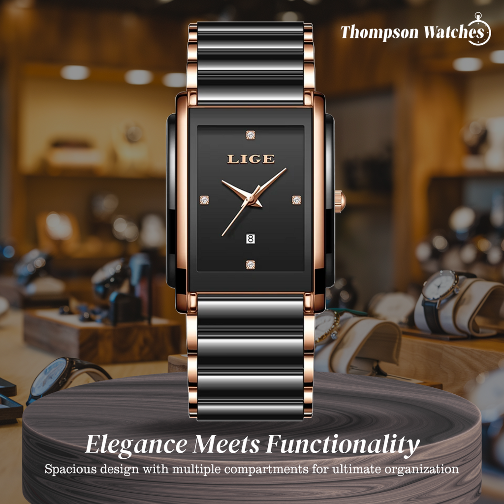 Claudine | Sleek Minimalist Women’s Square Watch| 34 mm