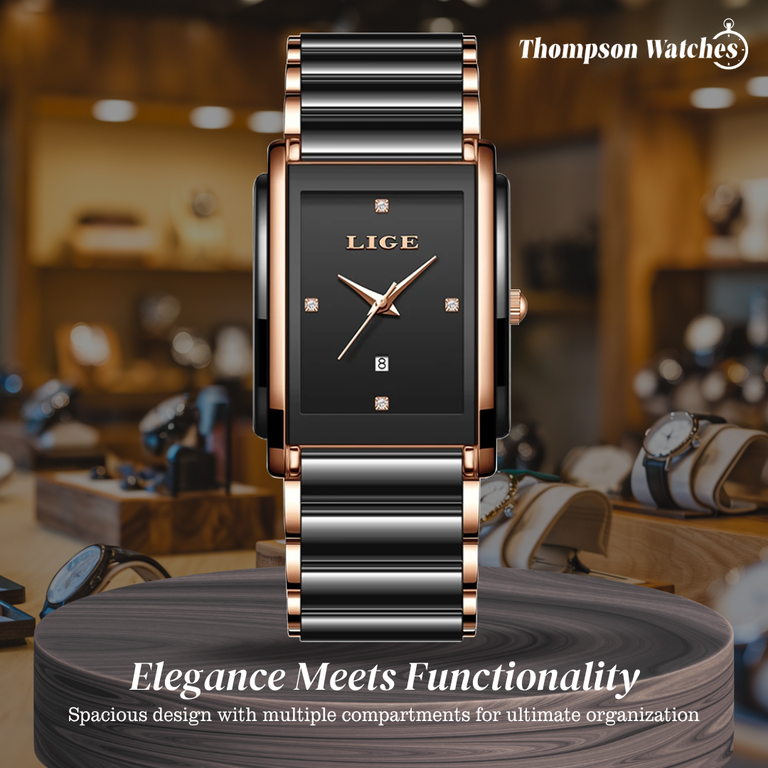 Claudine | Sleek Minimalist Women’s Square Watch| 34 mm