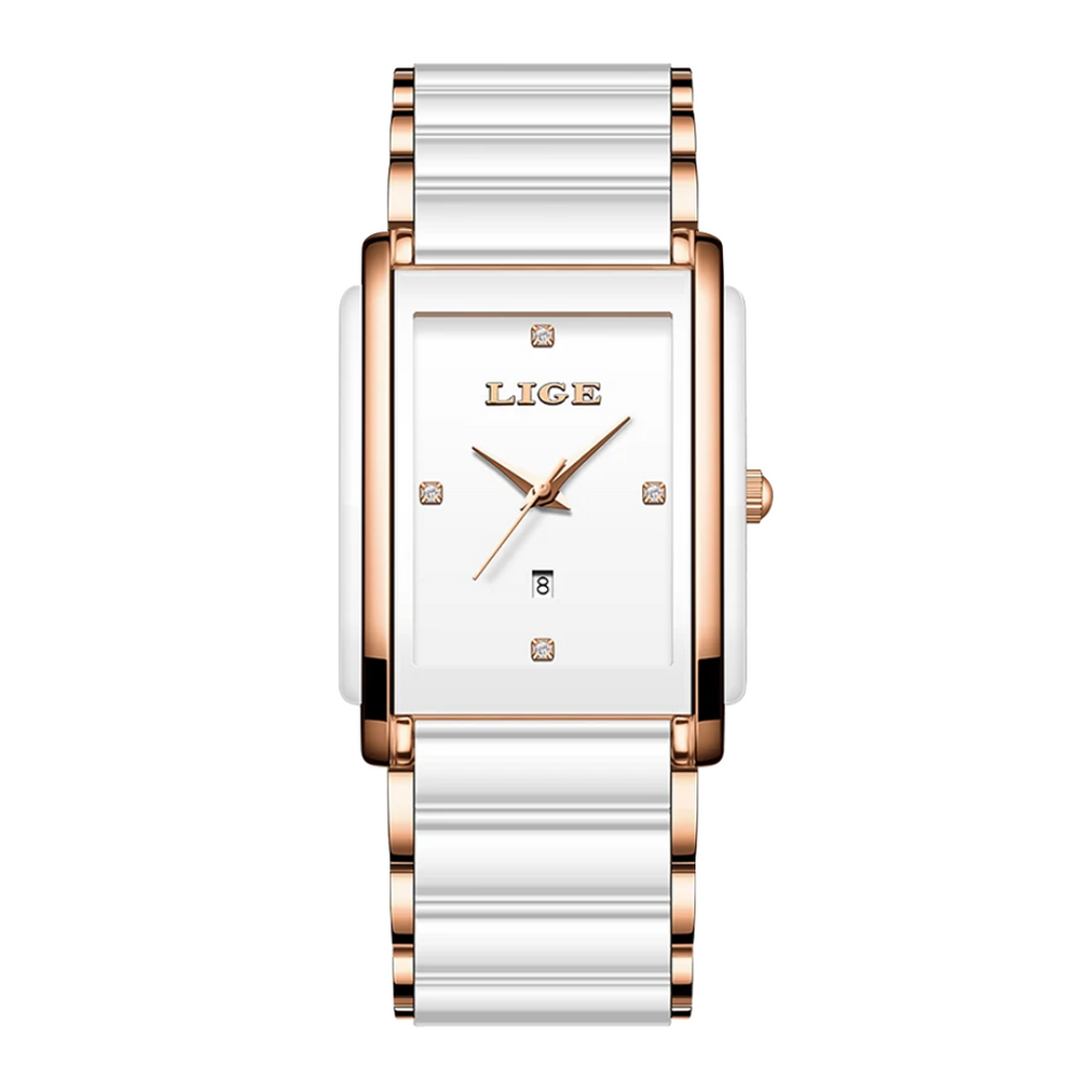 Claudine | Sleek Minimalist Women’s Square Watch| 34 mm