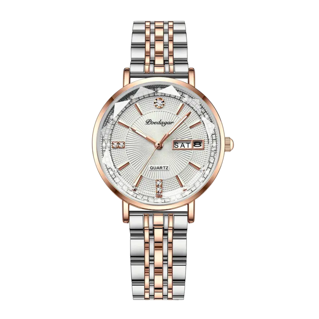 Patricia | Luxury Two-Tone Crystal Watch | 32mm