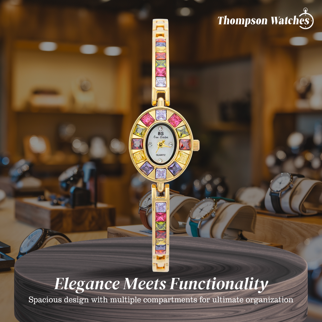 Seravina | Oval Gemstone Women’s Bracelet Watch| 28 mm