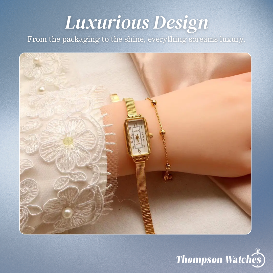 Varella | Rectangle Dial Women’s Mesh Watch| 30 mm