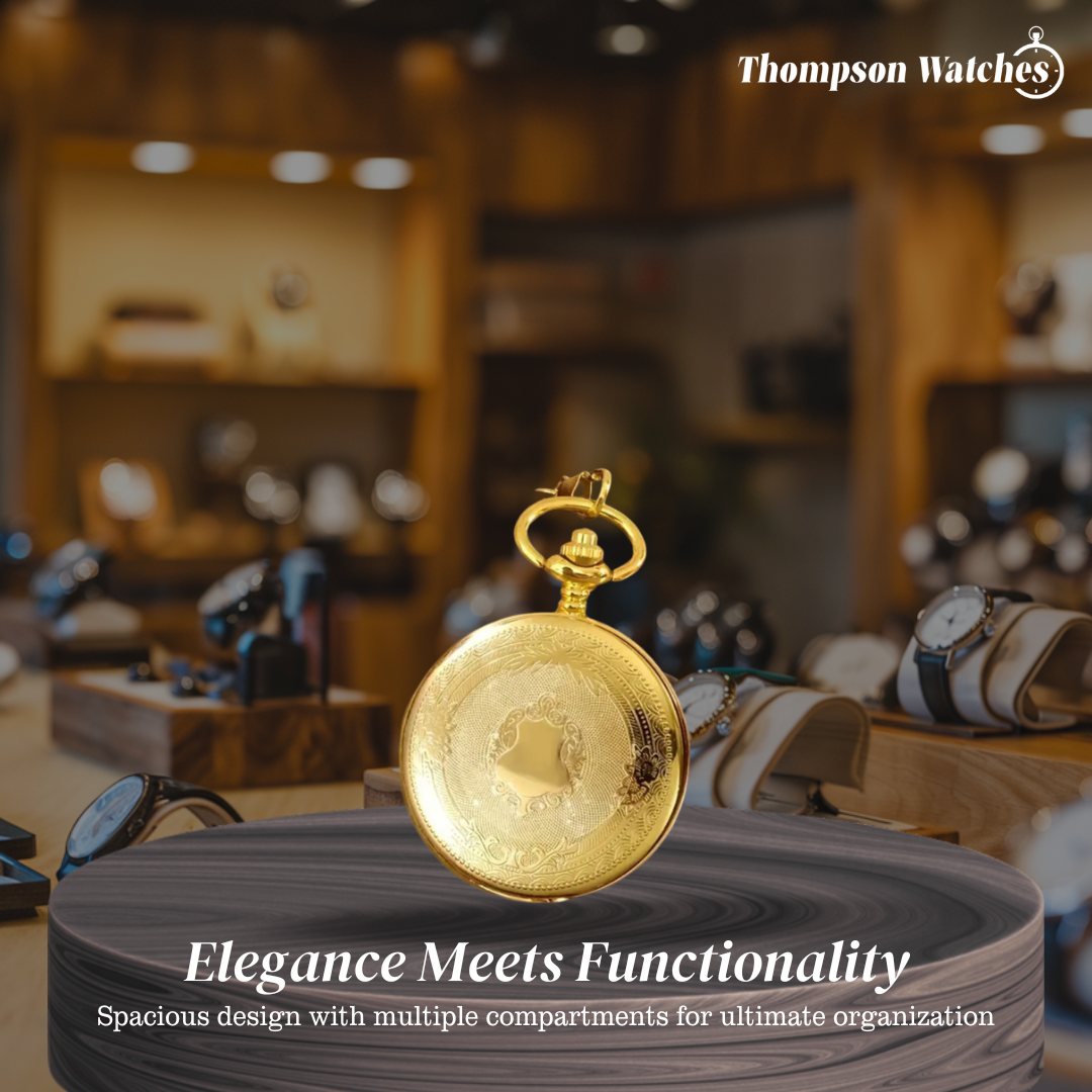 Glaze | Engraved Gold Pocket Watch | 45mm