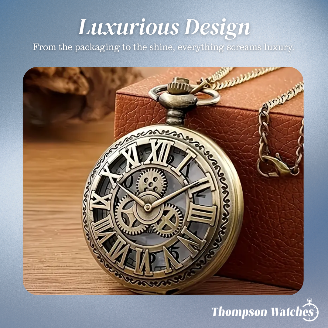 Saxton | Bronze Classic Numerals Pocket Watch | 45mm