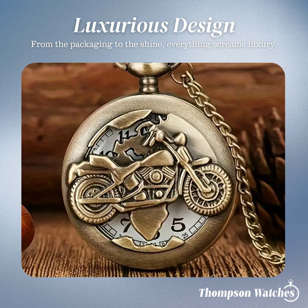 Luiz | Luxurious Motorcycle Pocket Watch | 45mm