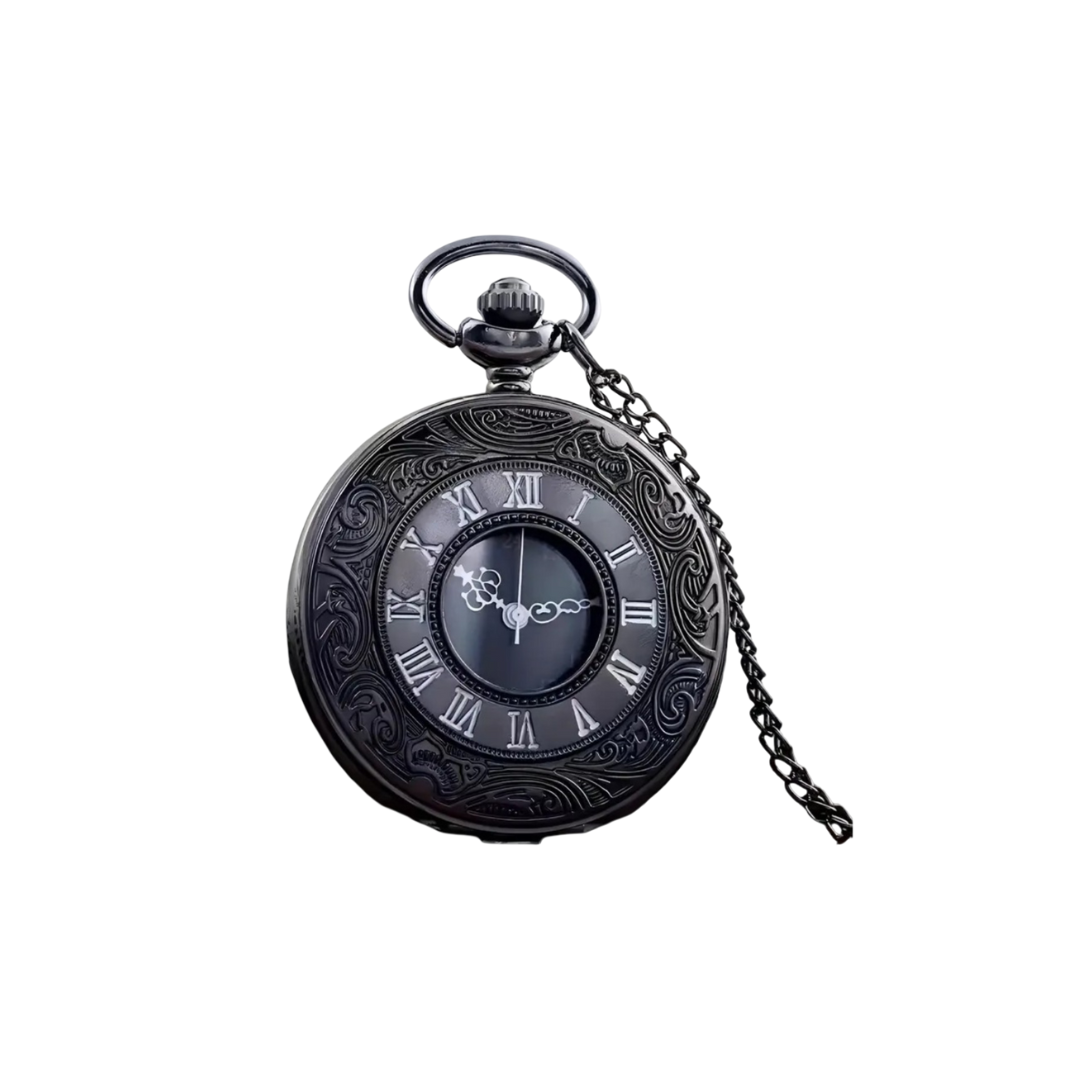Russo | Roman Numeral Ornate Pocket Watch | 45mm