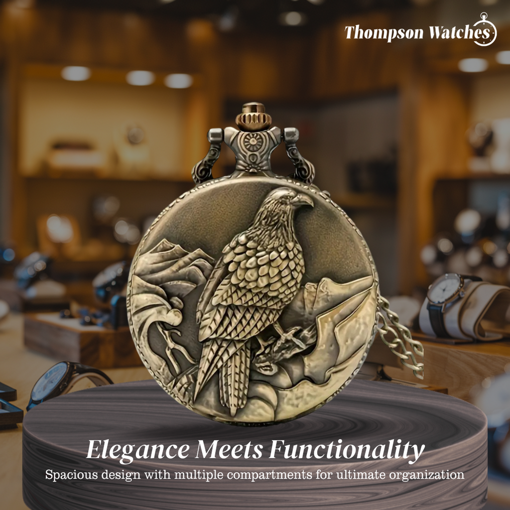 Jones | Eagle Embossed Pocket Watch | 45mm