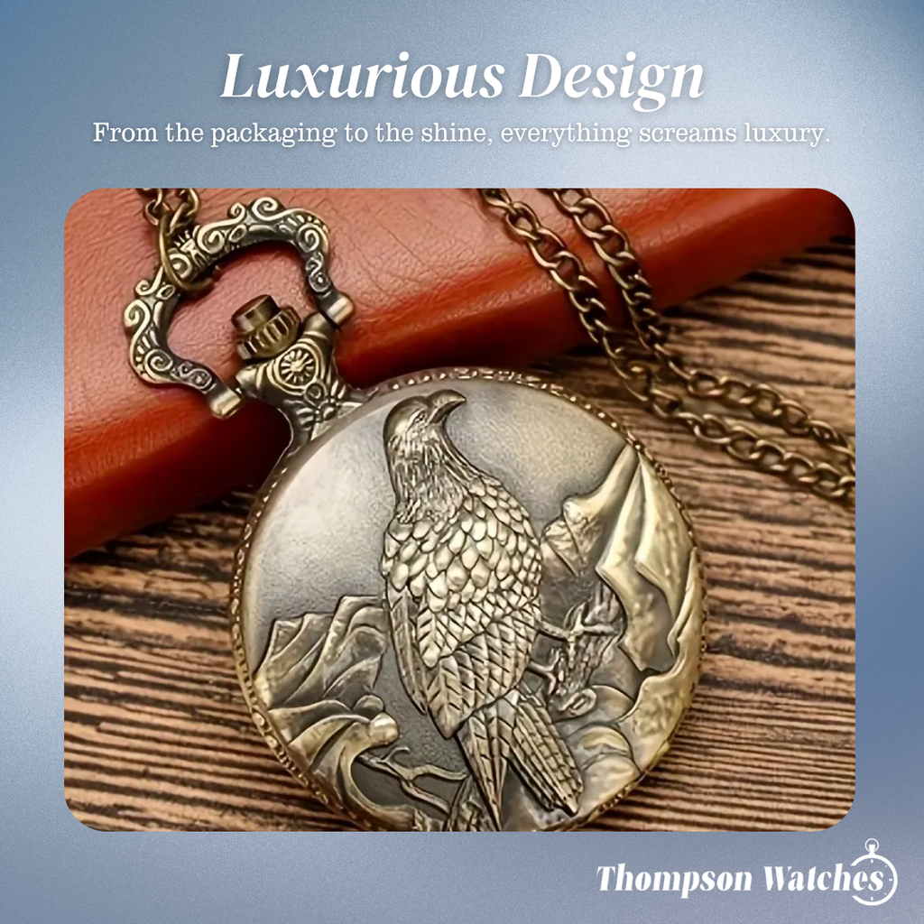 Jones | Eagle Embossed Pocket Watch | 45mm