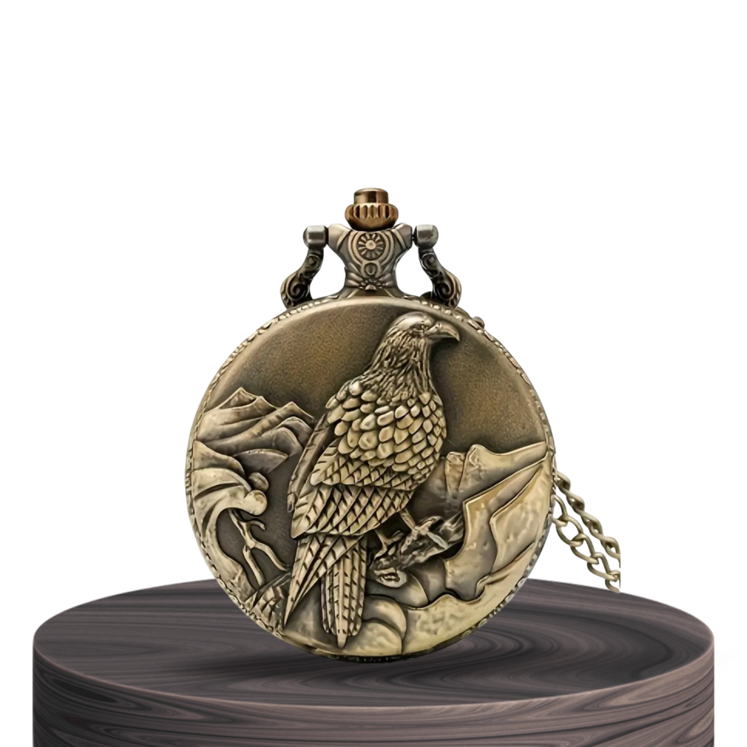 Jones | Eagle Embossed Pocket Watch | 45mm