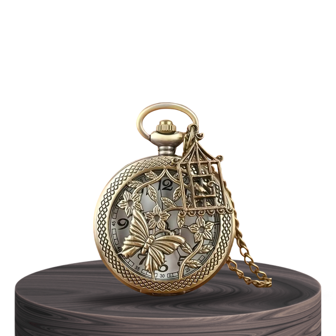 Molly | Butterfly & Birdcage Pocket Watch | 45mm