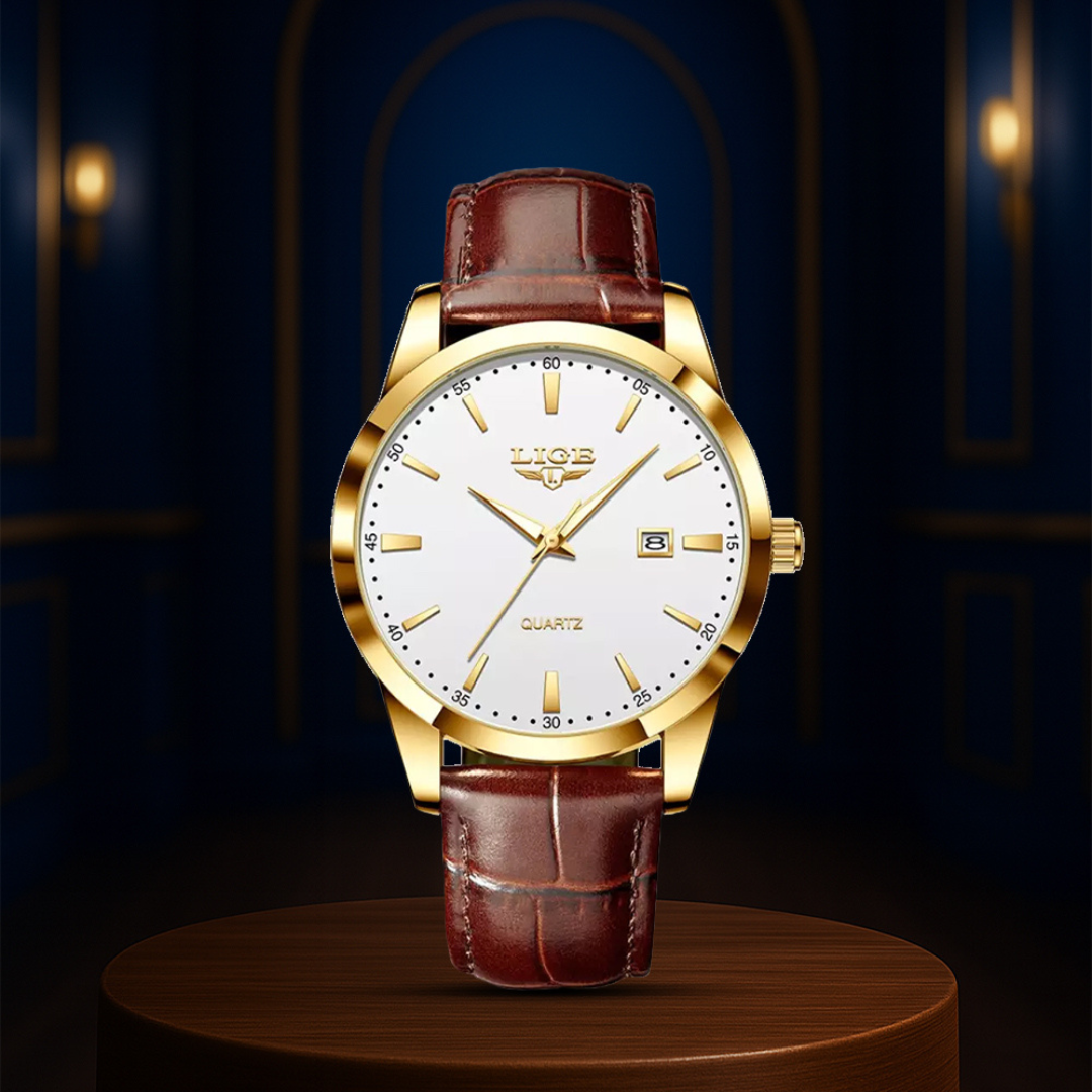 Sam | Leather Military Chronograph Watch | 40mm