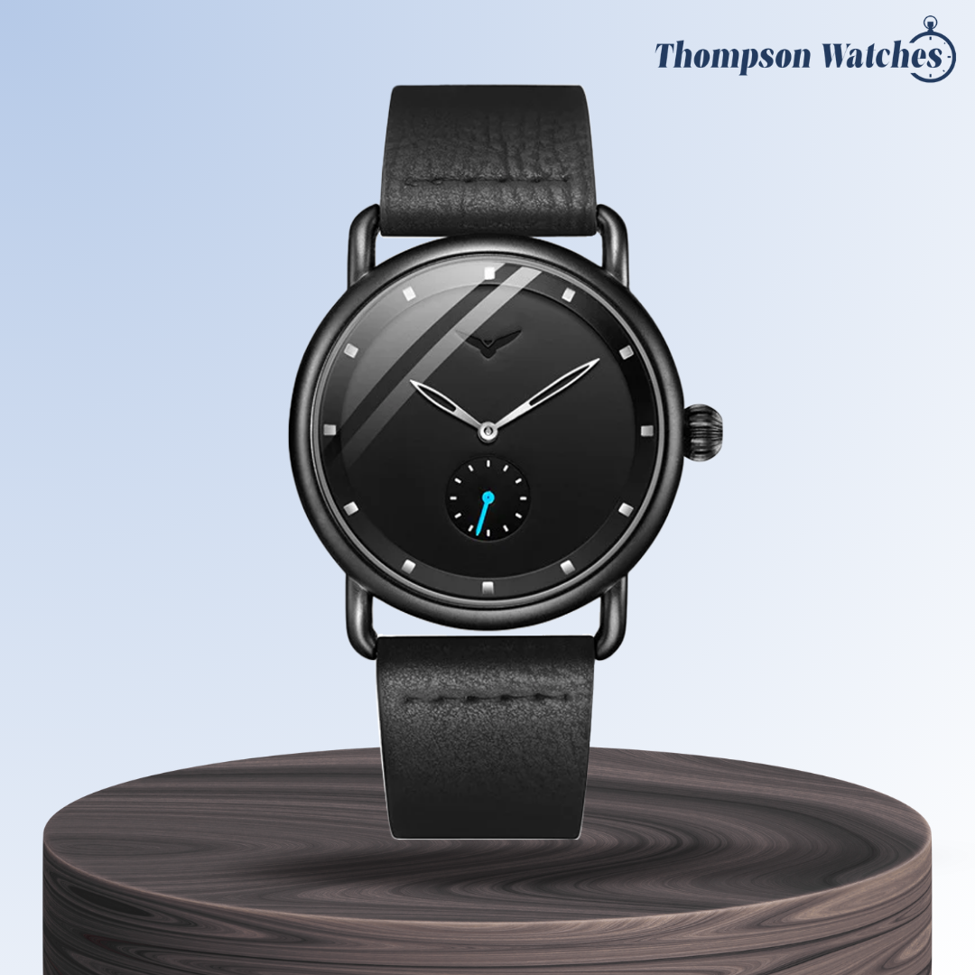 Caleb | Sleek Minimalist Leather Watch | 41mm