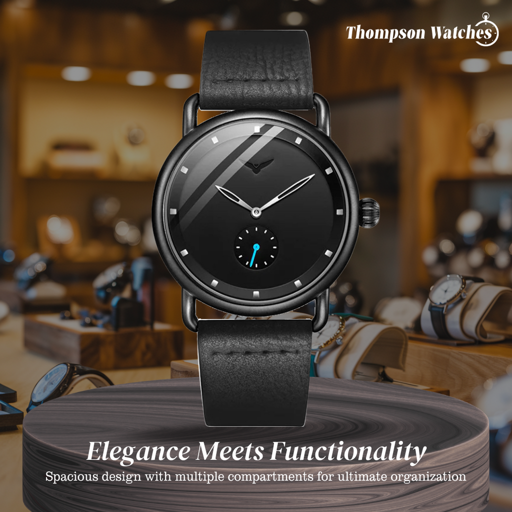 Caleb | Sleek Minimalist Leather Watch | 41mm