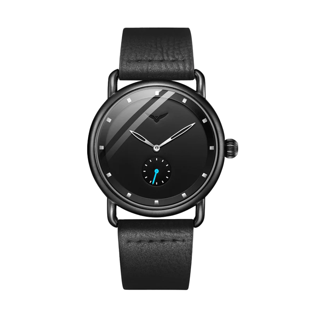 Caleb | Sleek Minimalist Leather Watch | 41mm