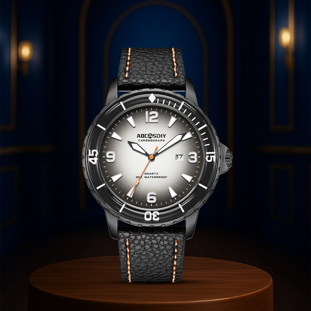 Jeferson | Rugged Men’s Leather Watch | 44mm