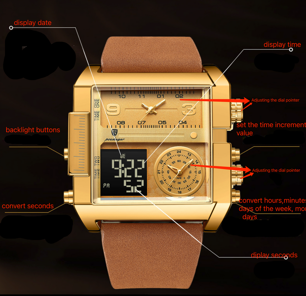 Dominic | Dual Display Fusion Watch | 51mm